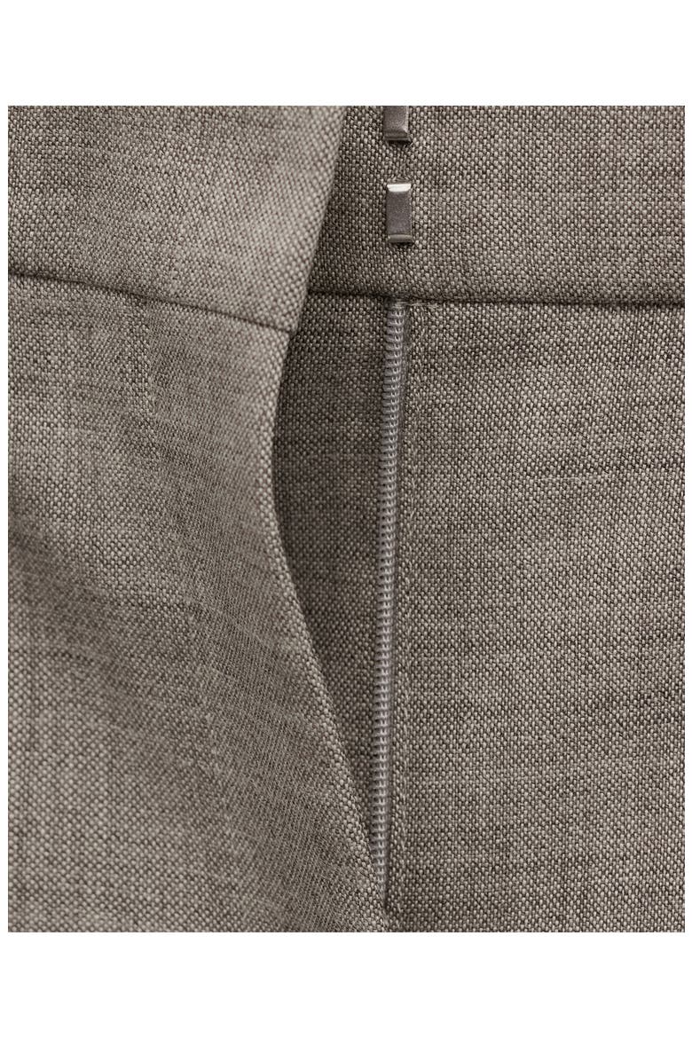 Pleated Wool Wide Leg Pants, Alternate, color, GREY