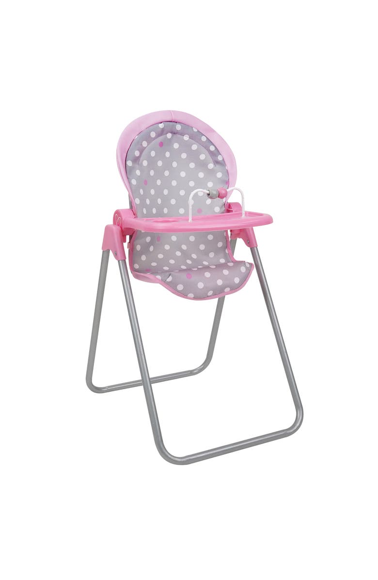 509 Crew Cotton Candy Pink Foodie Doll Highchair Fits Dolls Up to 21", Main, color, Multicolored