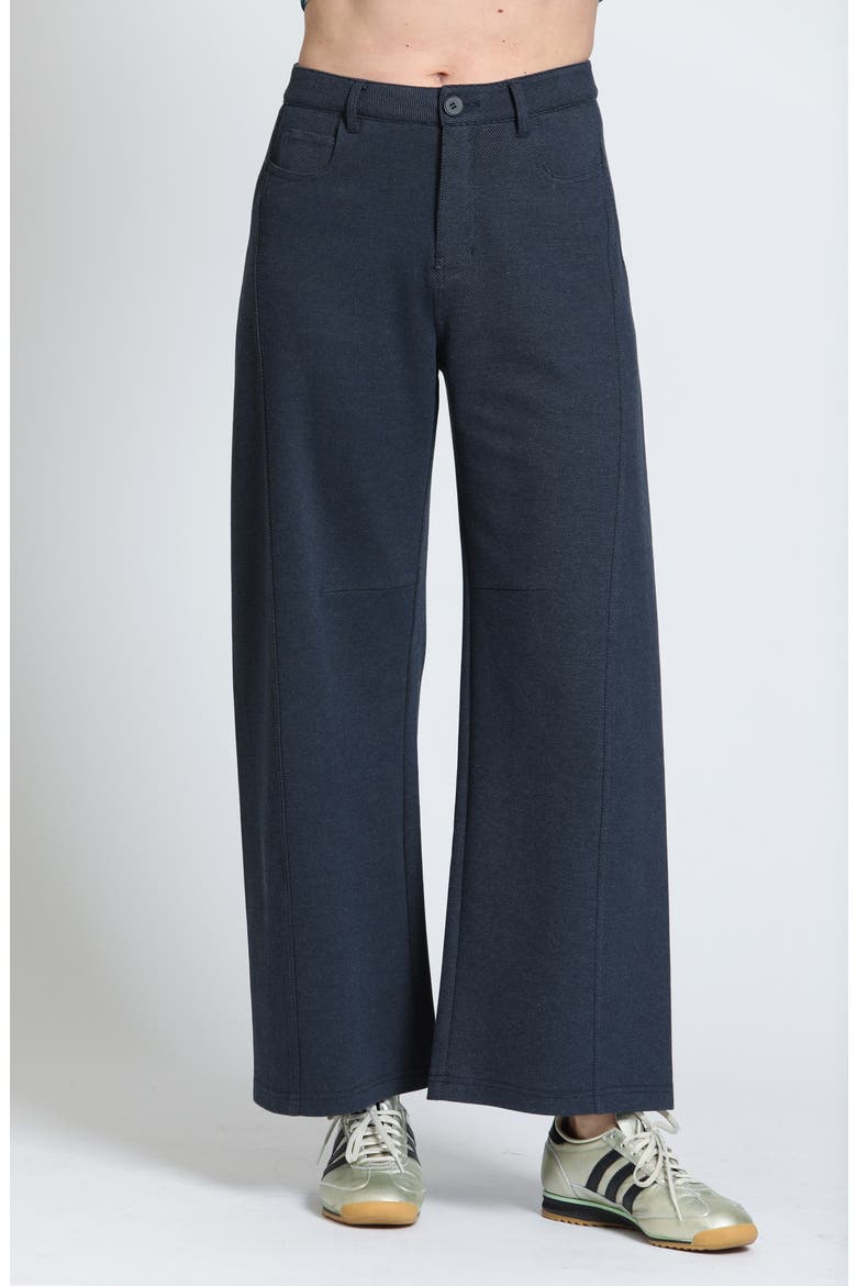 Barrel Leg Knit Ankle Pants, Main, color, MIDNIGHT INDIGO