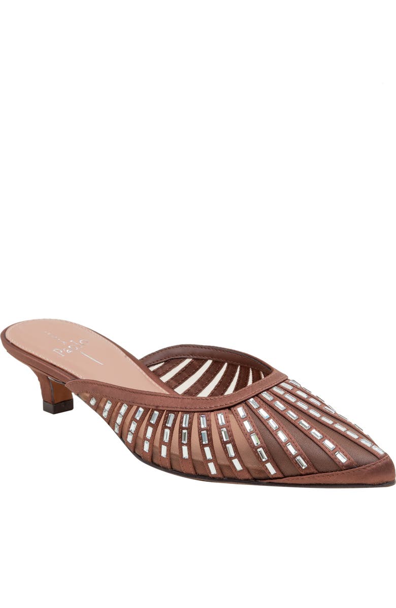 Linea Paolo Inka Pointed Toe Kitten Heel Mule, Main, color, Chocolate