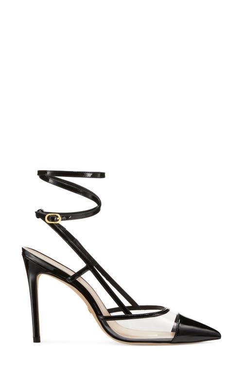 Stuart Weitzman Mondian Ankle Wrap Pump In Black