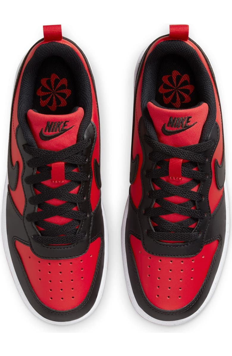 Nike Kids' Court Borough Low Top Sneaker, Alternate, color, University Red/ Black/ White