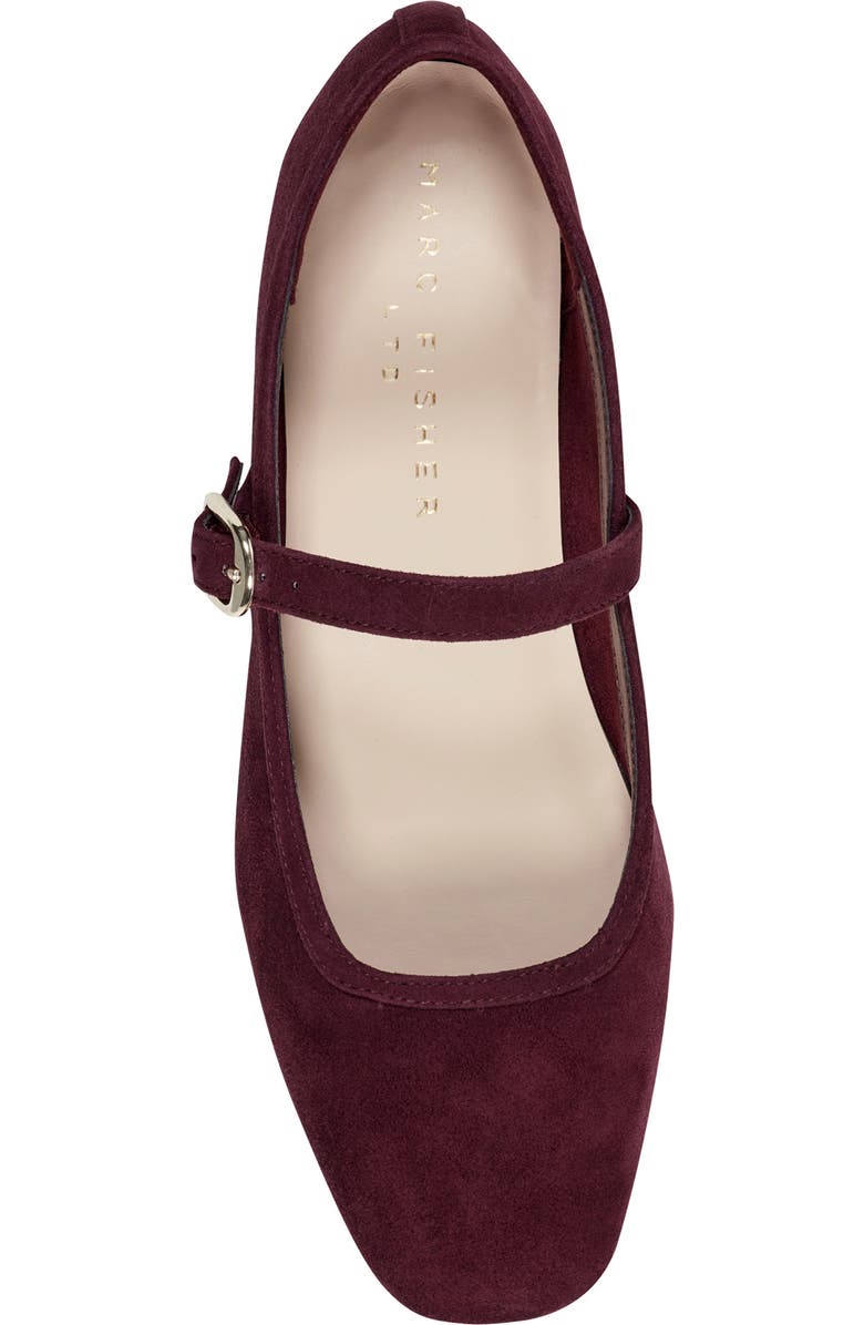 Marc Fisher LTD Garissa Mary Jane Flat, Alternate, color, Medium Red Suede
