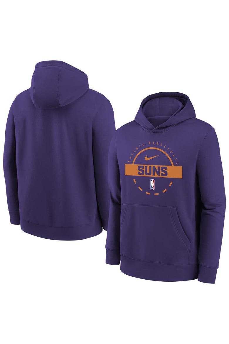 Youth Nike Purple Phoenix Suns 2025/26 Club Fleece Practice Hoodie, Main, color, Purple