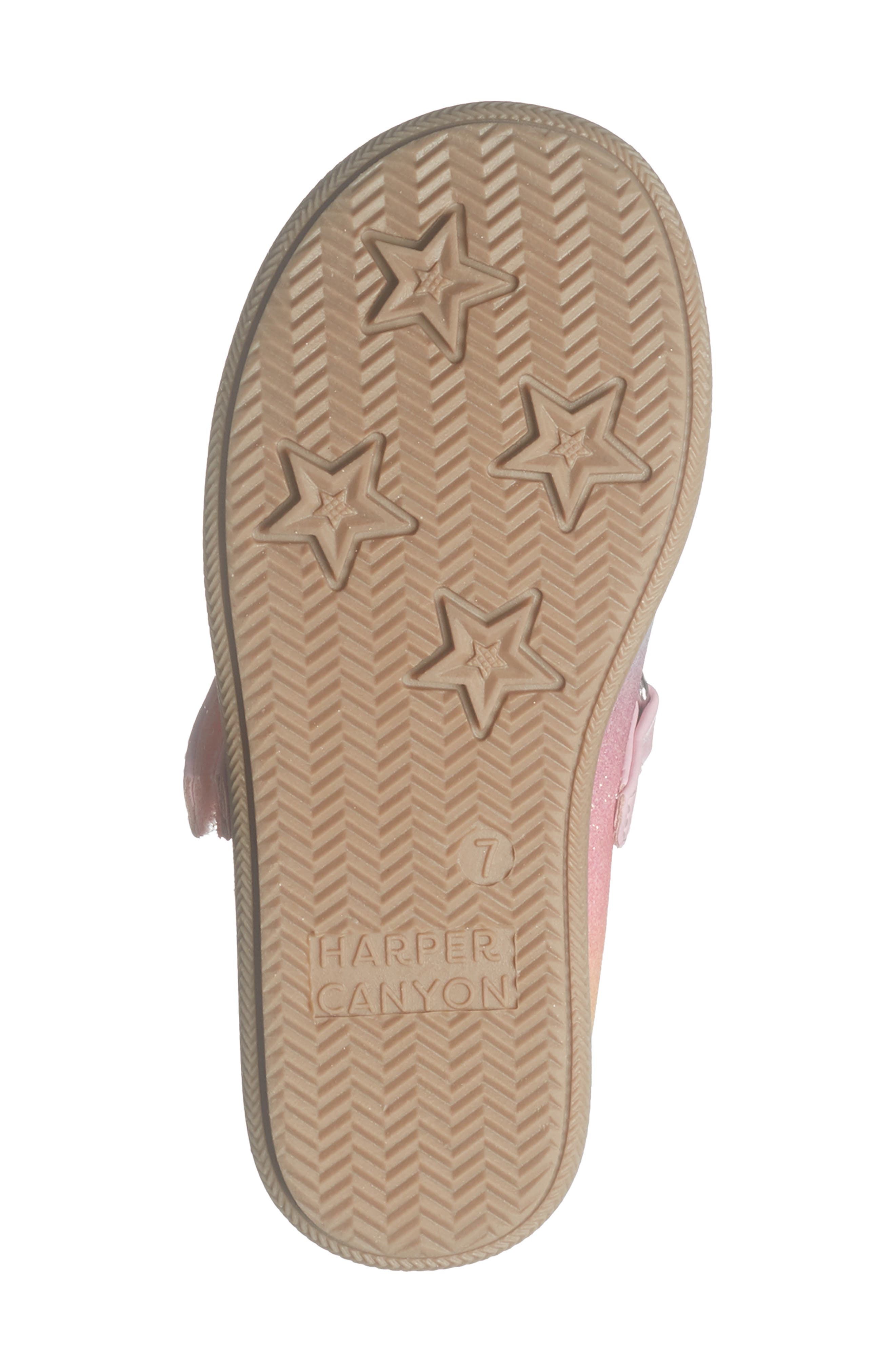 Kids' Bunny Critter Mary Jane Flat, Alternate, color, RAINBOW GLITTER