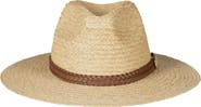 Lauren Ralph Lauren Raffia Fedora with Woven Belt Band