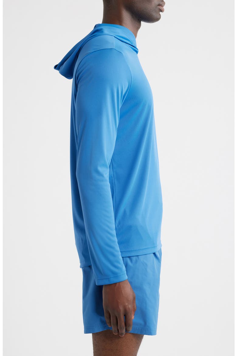 Hooded Long Sleeve Rashguard, Alternate, color, BRIGHT BLUE