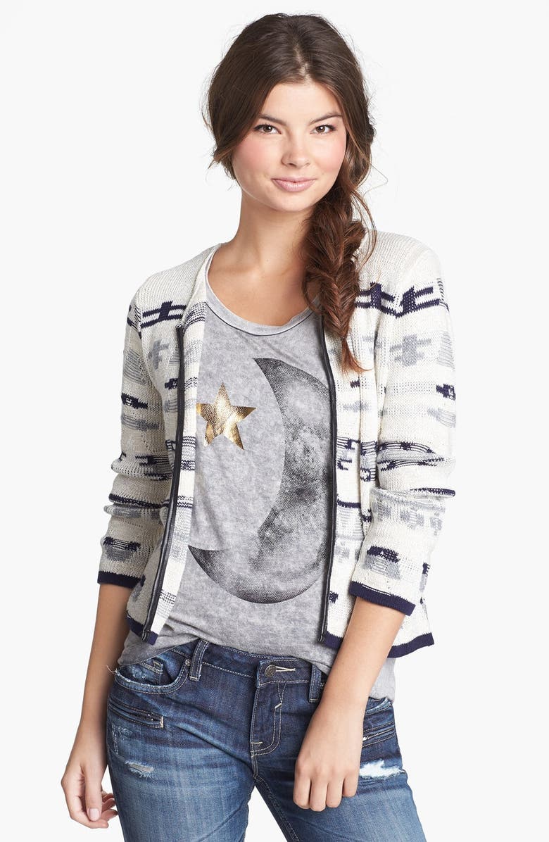 Cotton Emporium Jacquard Cardigan, Main, color, 