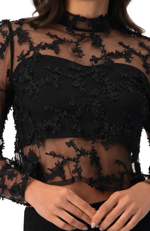 Ivonne Textured Straight Blouse In Black