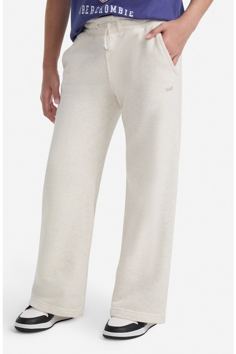 Kids' Essential Wide Leg Fleece Sweatpants, Alternate, color, J82ANF OAT