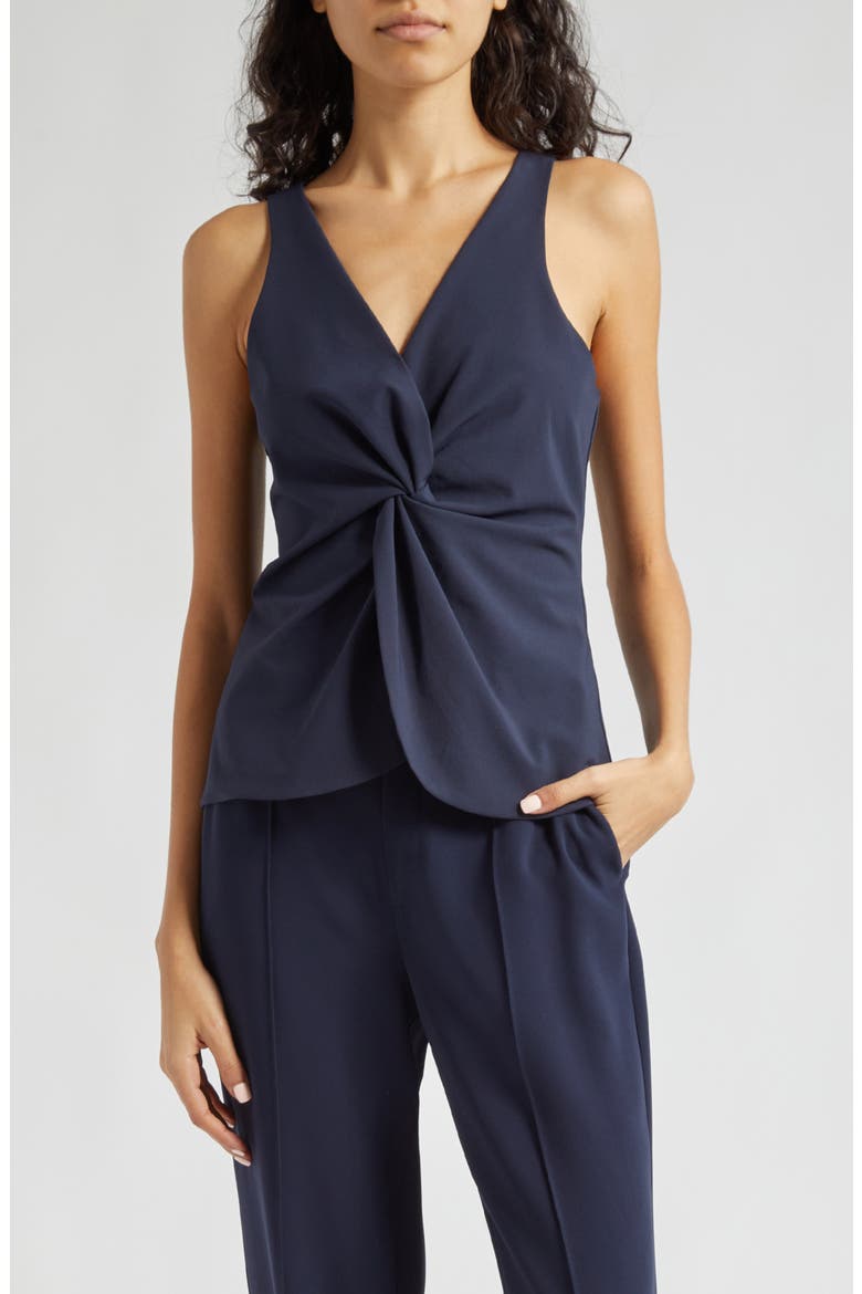 Kenna Twist Sleeveless Top, Main, color, NAVY