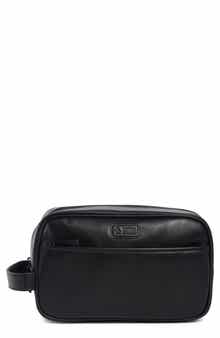 Leather Top Zip Toiletry Bag
