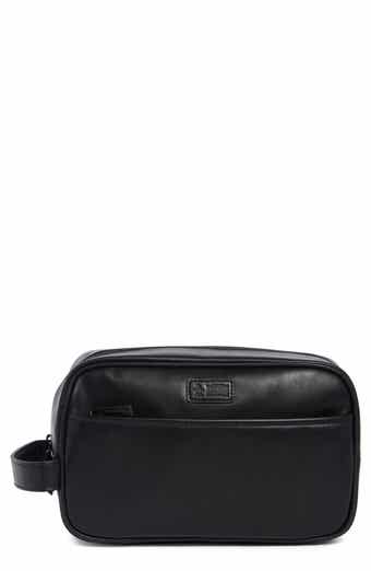 Leather Top Zip Toiletry Bag