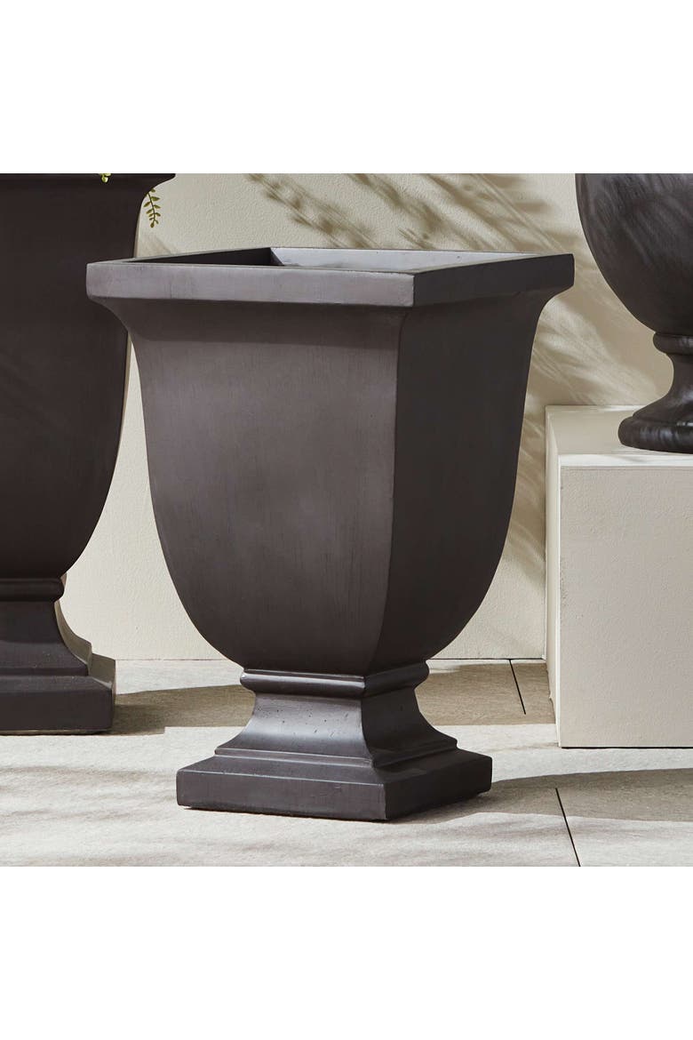 Fibreclay Beckett Sq Footed Planter, Alternate, color, Black