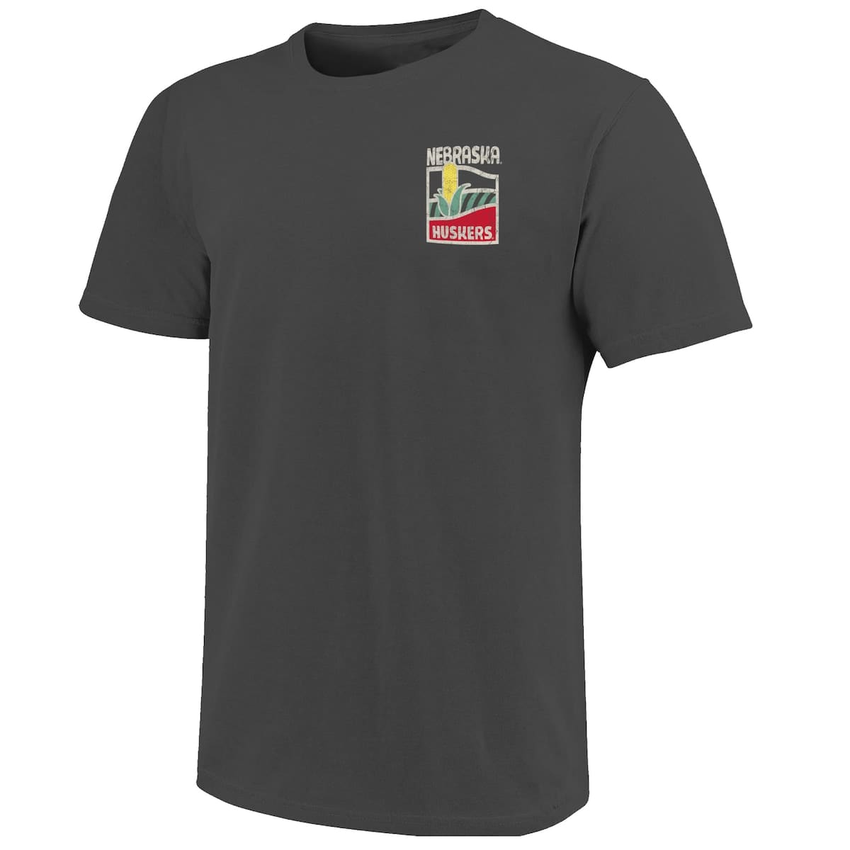 IMAGE ONE Men's Graphite Nebraska Huskers Comfort Colors Minimal Vista ...