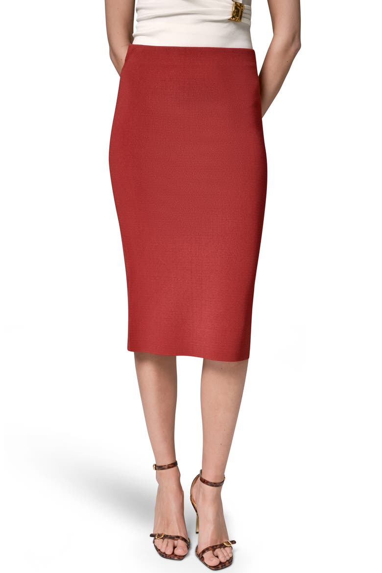 Sweater Midi Pencil Skirt, Main, color, SUNBAKED