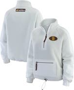 WEAR by Erin Andrews Women's WEAR by Erin Andrews Gray San Diego Padres Polar Fleece Quarter-Zip Jacket