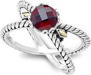 SAMUEL B. Two-Tone X Crossover Band Ring