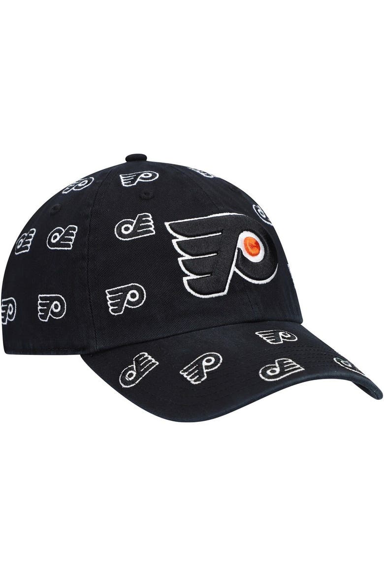Women's '47 Black Philadelphia Flyers Confetti Clean Up Adjustable Hat, Alternate, color, Black