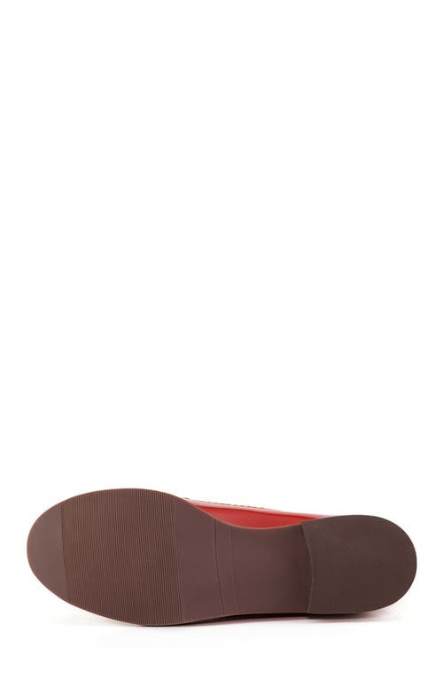 Marc Joseph New York East Village Patent Leather Penny Loafer In Red