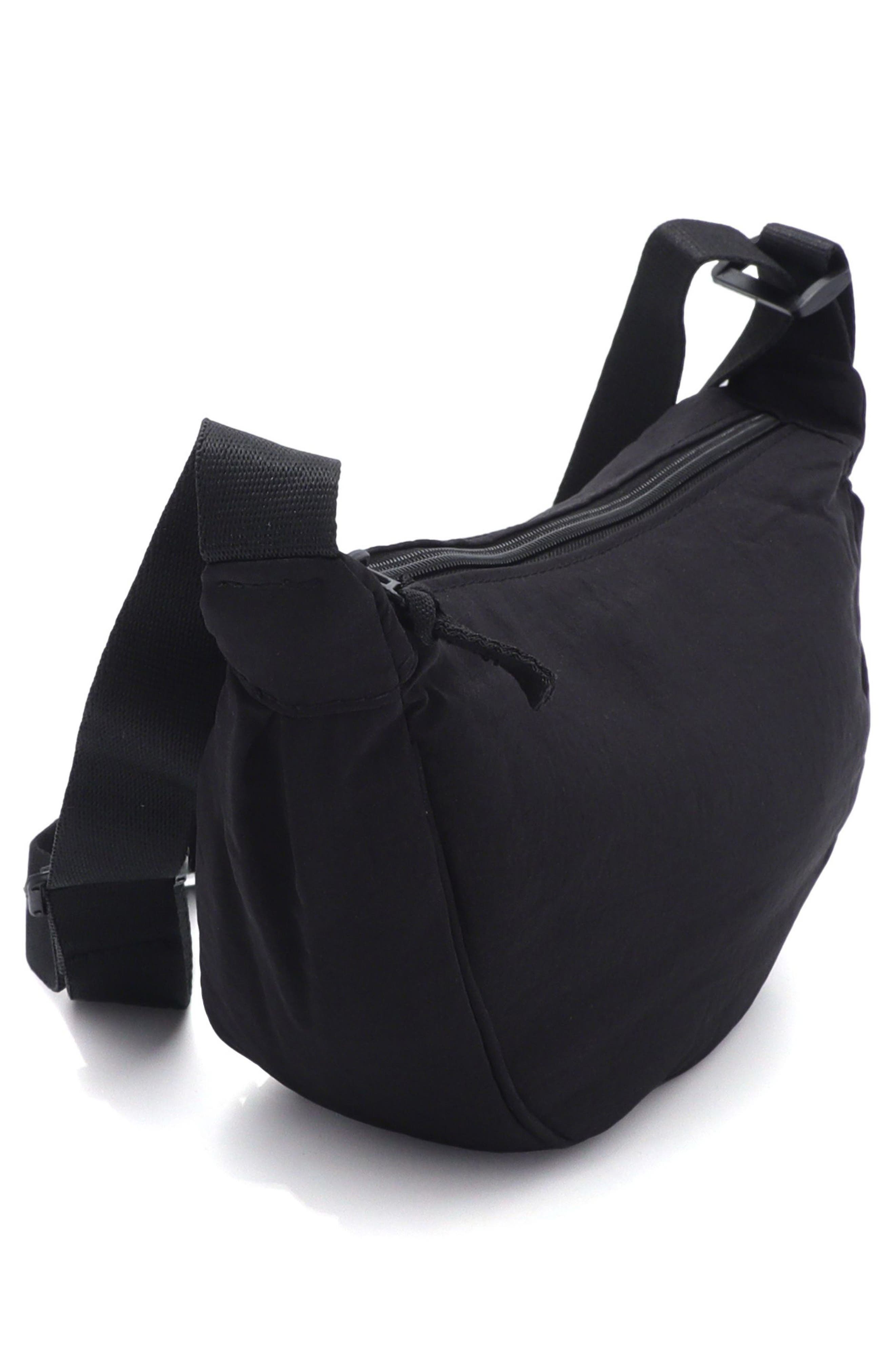 Adornia Black Sporty Adjustable Moon Bag, Alternate, color, Black