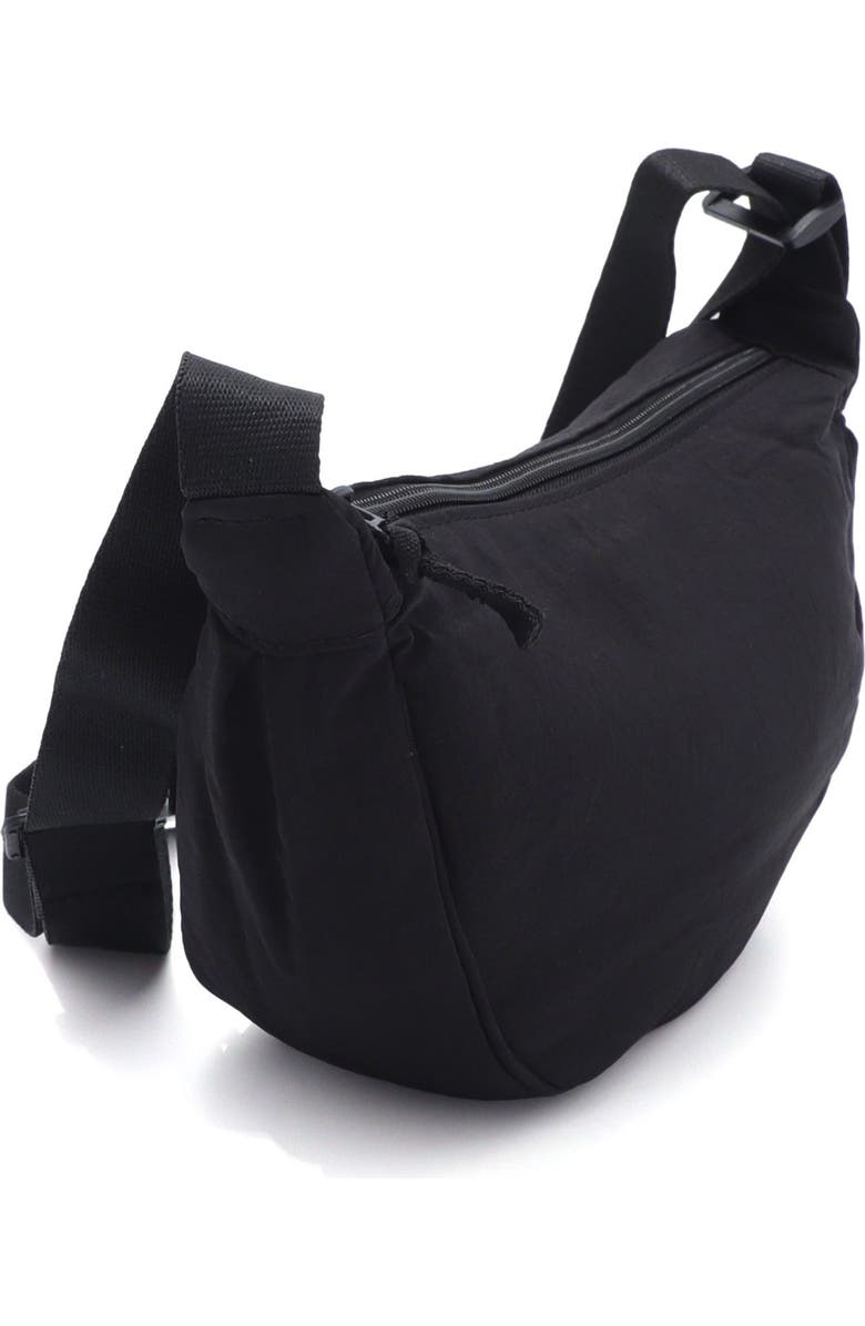 Adornia Black Sporty Adjustable Moon Bag, Alternate, color, Black