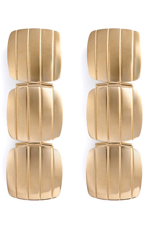 Slot Clip-On Drop Earrings