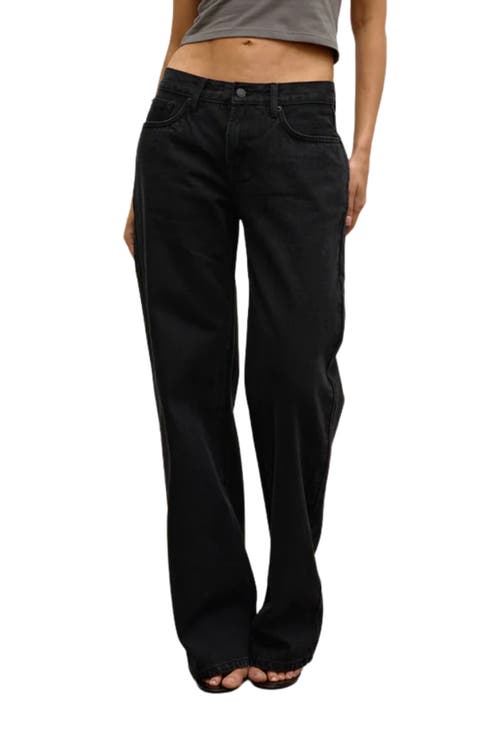 Avery Mid Rise Relaxed Straight Leg Jeans