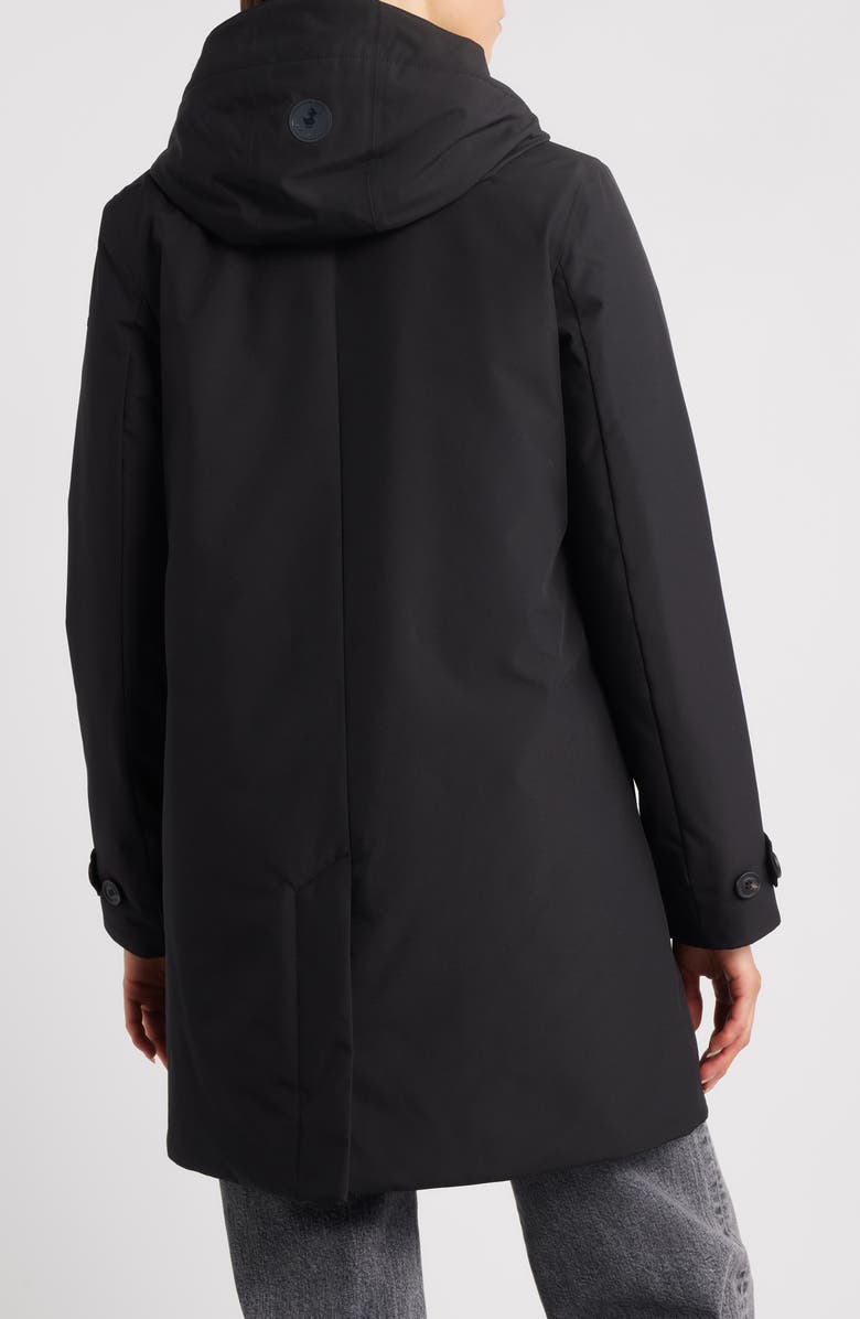 Save The Duck Embie Water Resistant Hooded Jacket, Alternate, color, Black