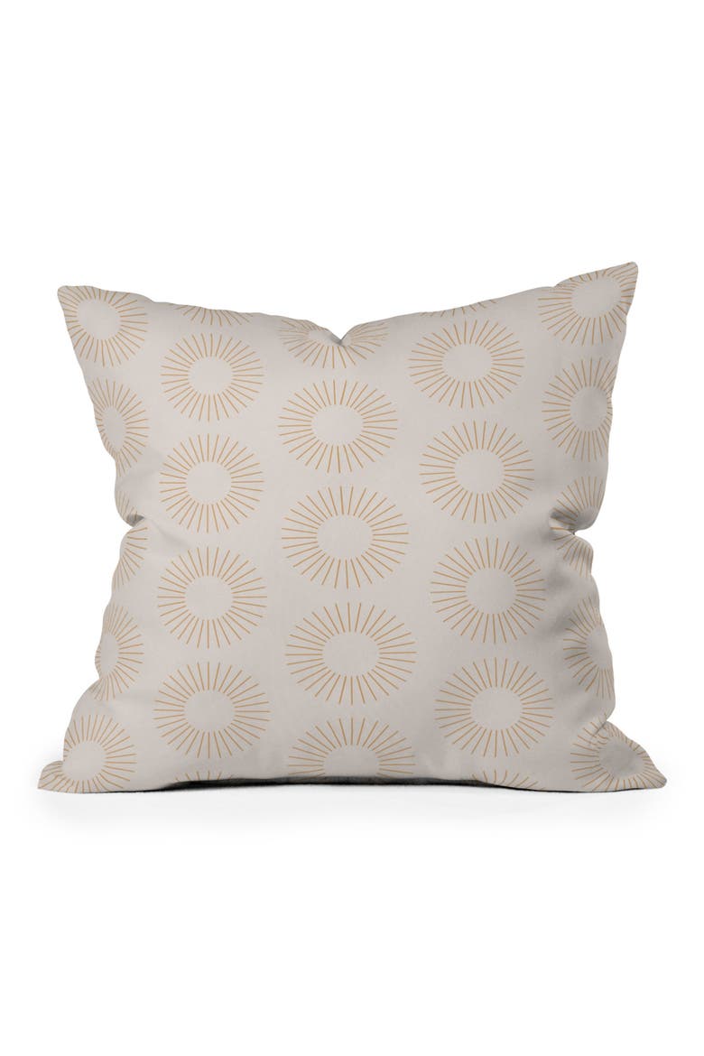 Minimalist Sunray Print Throw Pillow, Main, color, BEIGE