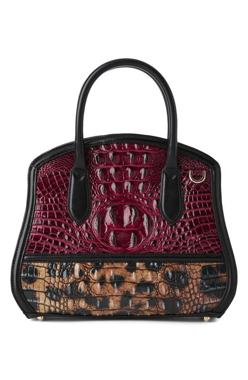 Brahmin Rosetta Croc Embossed Leather Satchel