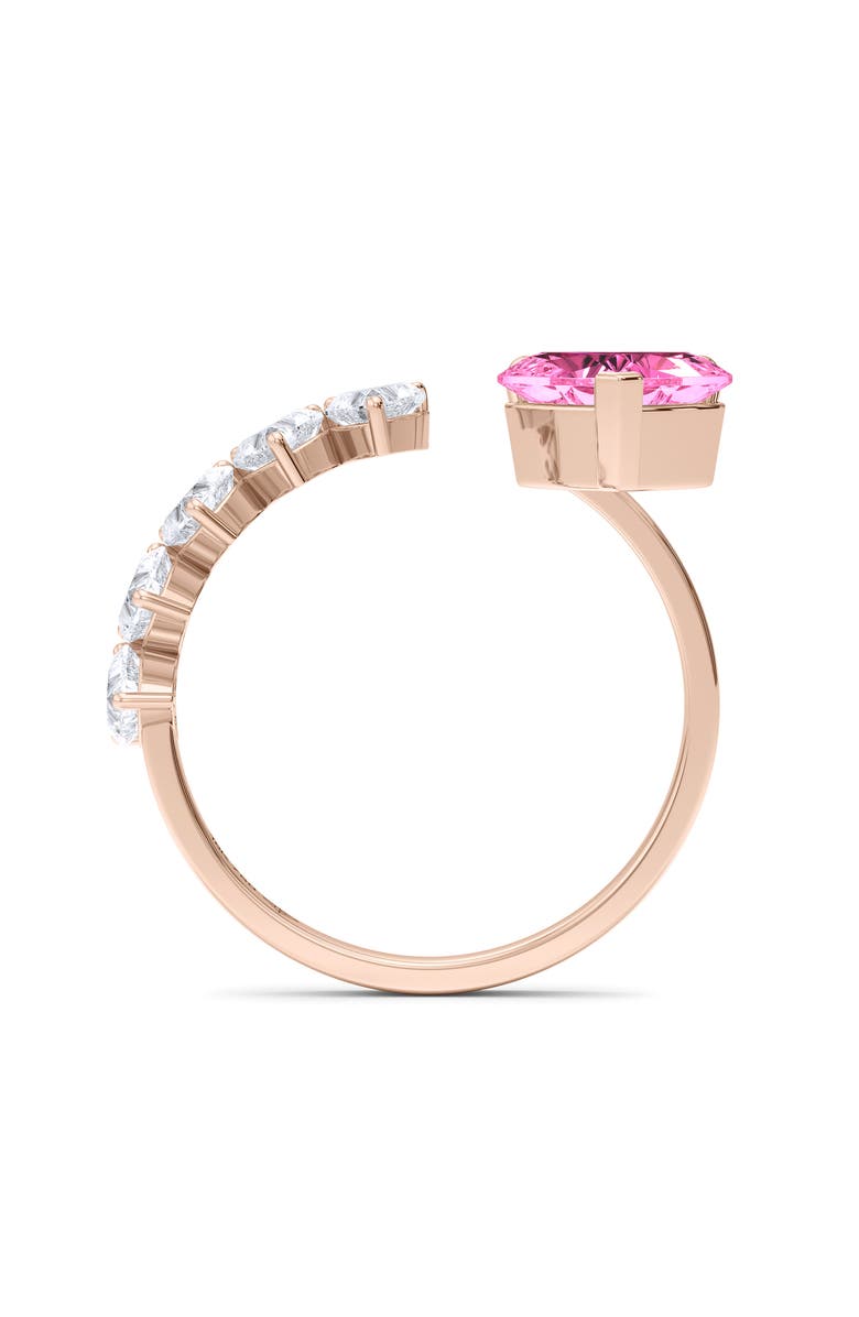 HauteCarat Floating Hearts Lab Created Diamond Ring - 2ct., Alternate, color,