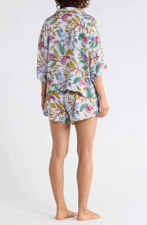 Printfresh Sweet Dreams Satin Short Sleeve Pajamas In Gray