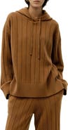 Lilysilk Women's Ribbed Hooded Cashmere Knit Top