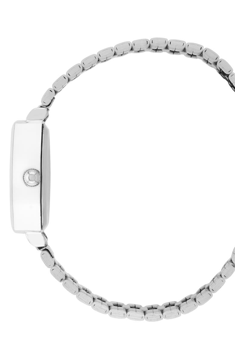 BCBG Octagon Quartz Bracelet Watch, 26mm, Alternate, color, Silver