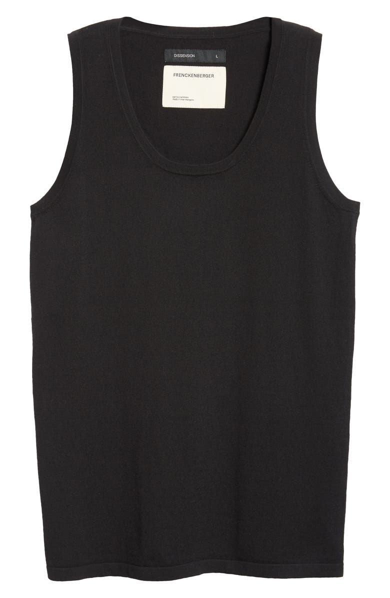 FRENCKENBERGER Big Cotton & Cashmere Tank, Alternate, color, Black