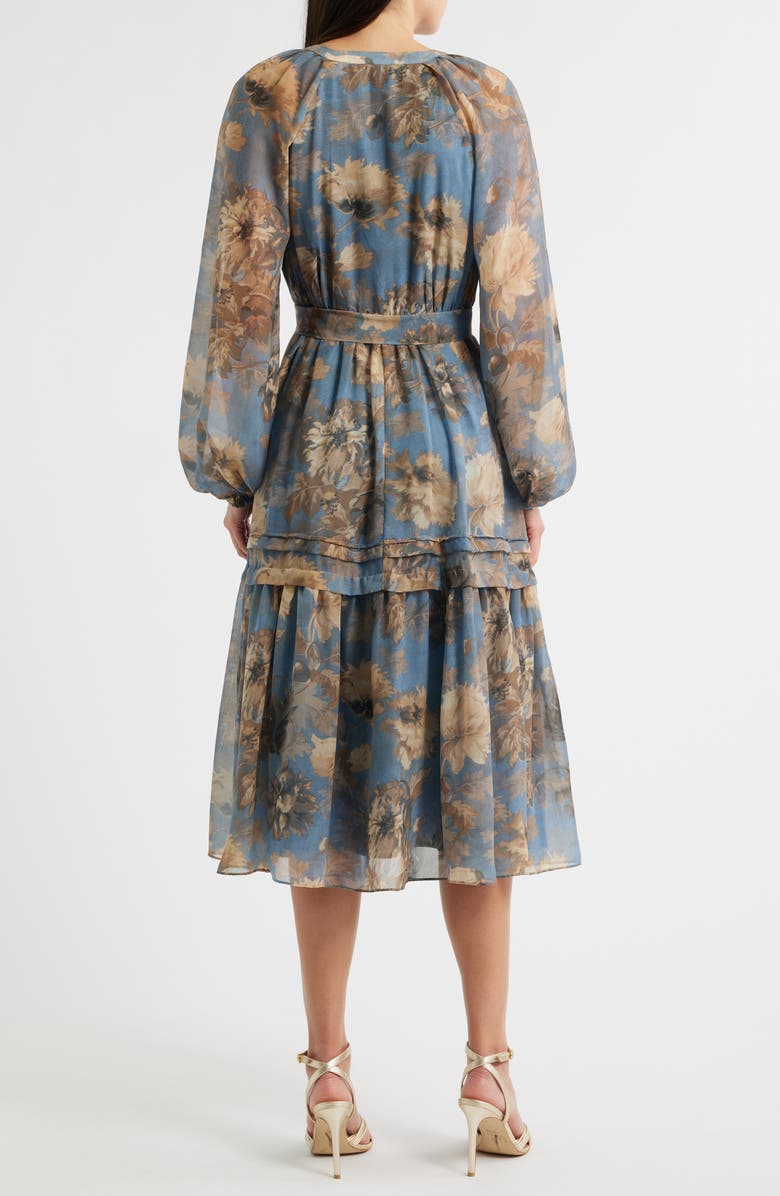 KOBI HALPERIN Belle Long Sleeve Midi Dress, Alternate, color, Skyline Multi