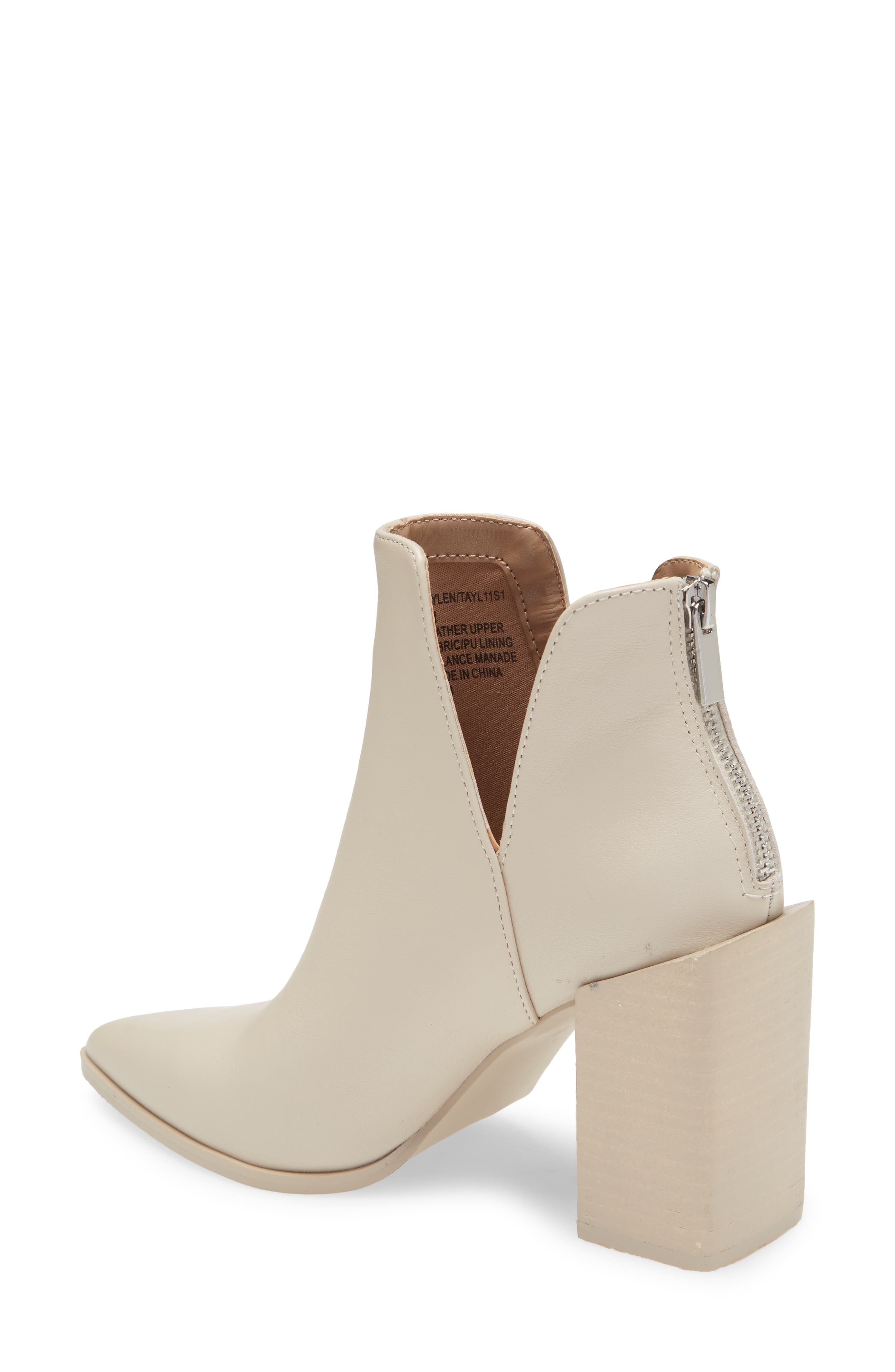 Taylen Pointed Toe Bootie, Alternate, color, BONE LEATHER