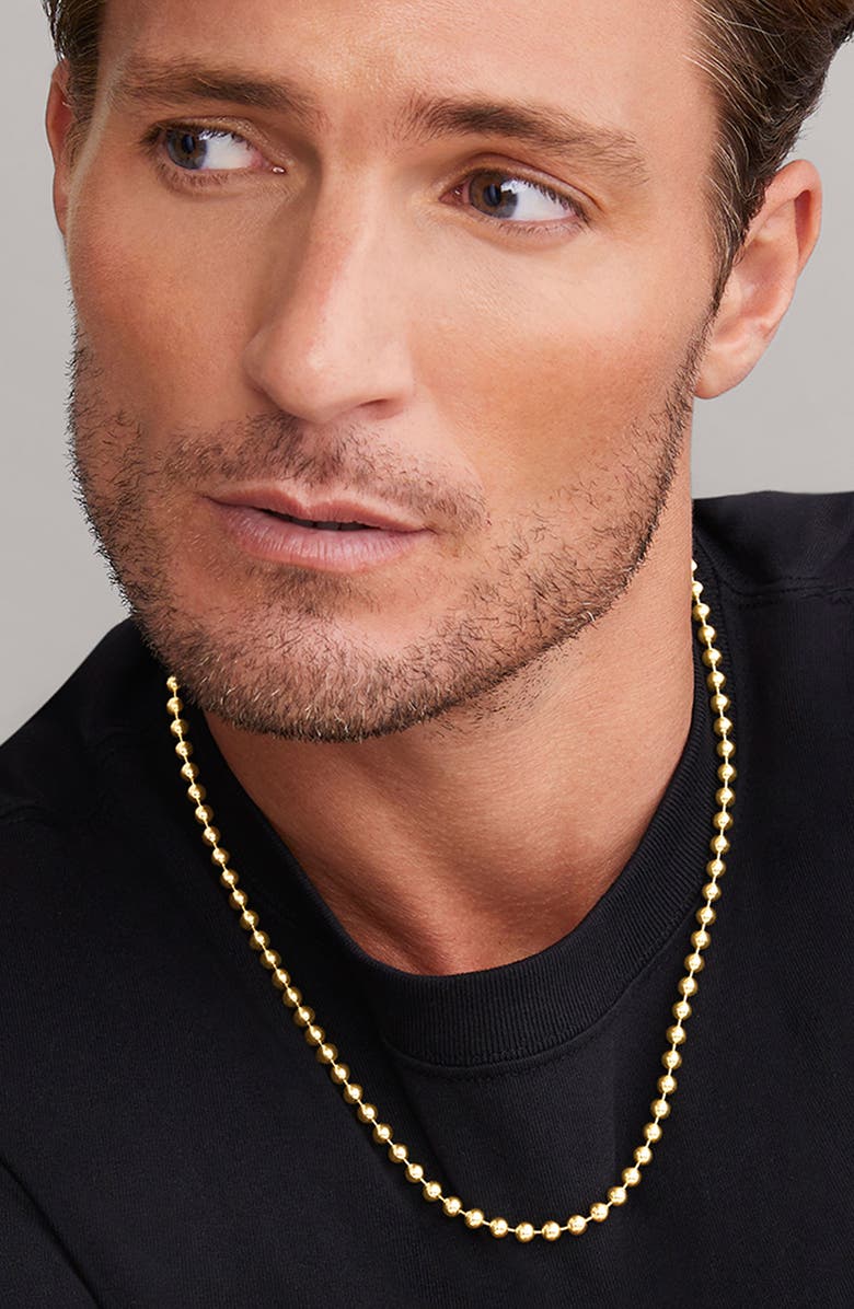 LAGOS Men's 18K Gold Anthem 5mm Ball Chain Necklace, Main, color, Gold