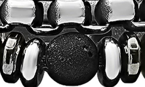 Hmy Jewelry Set Of 3 Assorted Bracelets In Black
