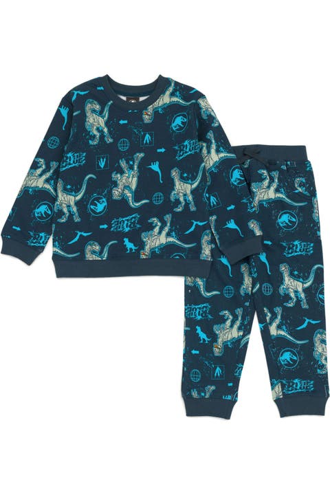 Jurassic Park Blue (Dinosaur) Sweatshirt and French Terry Pants Set
