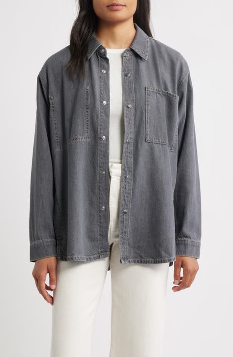 売れ筋商品|||ボス シャツ レディース トップス BULERA - Button-down blouse - dark grey BOSS BULERA - Button-down blouse - dark grey/mottled grey