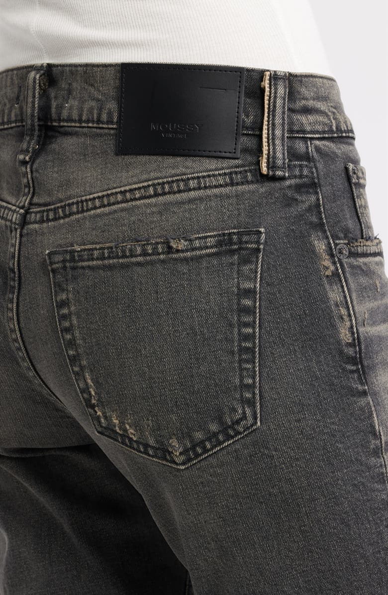 MOUSSY VINTAGE Bellview Straight Leg Jeans, Alternate, color, Black