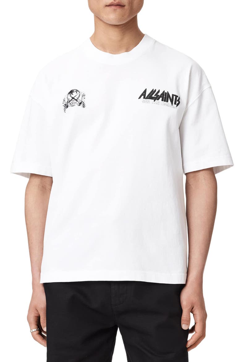 Chromium Graphic T-Shirt, Main, color, ASHEN WHITE