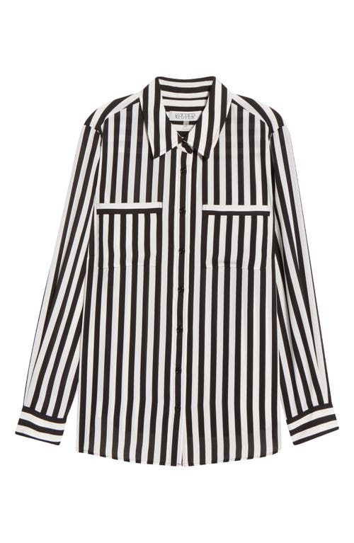 Kasper Women's Striped Button-front Shirt In White