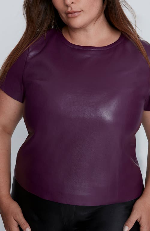 As By Df New Guard Recycled Leather Tee In Plum Wine