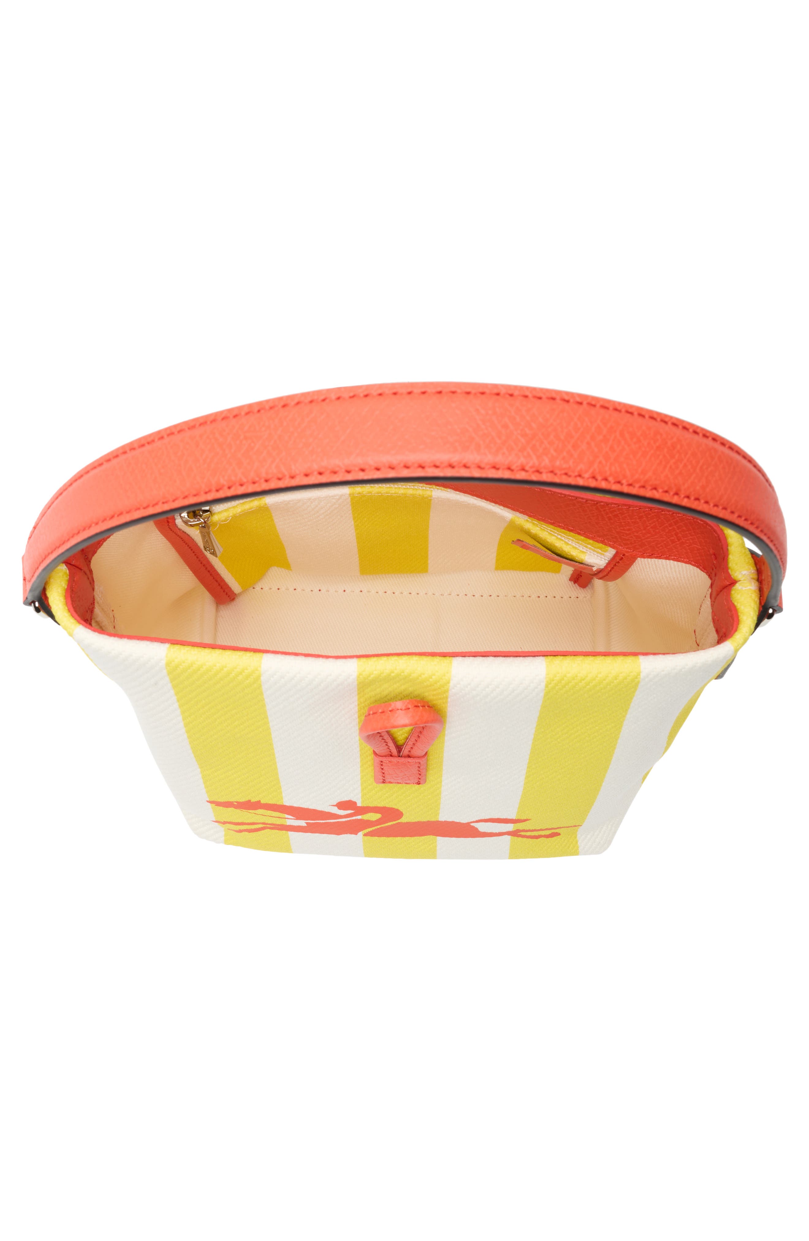Longchamp Essential Transit Bucket Bag, Alternate, color, Yellow/ White