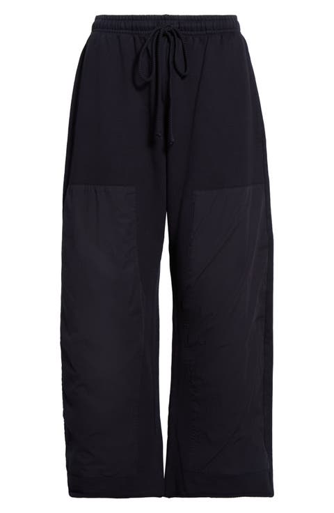 James Mixed Media Drawstring Pants