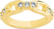 Sterling Forever Letty Cubic Zirconia Buckle Ring