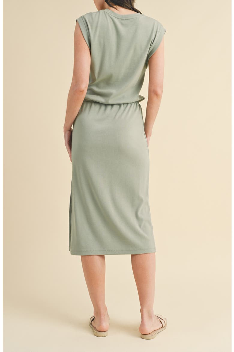 Knit Tank Midi Dress, Alternate, color, S. OLIVE